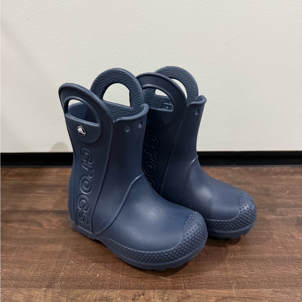 CROCS Kids Dark Blue Rain Boots